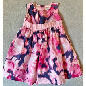 Gymboree Girls 3T Sleeveless Dress With Bow Accent & Petticoat Pink Red Navy